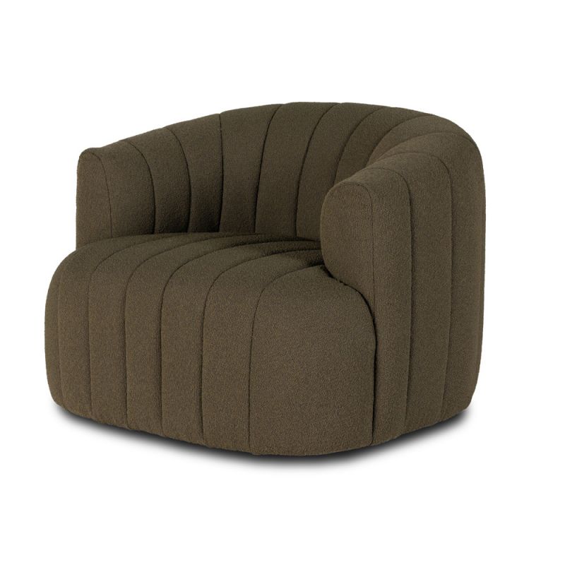 Four Hands - Elliana Swivel Chair - FIQA Boucle Olive - 235243-007