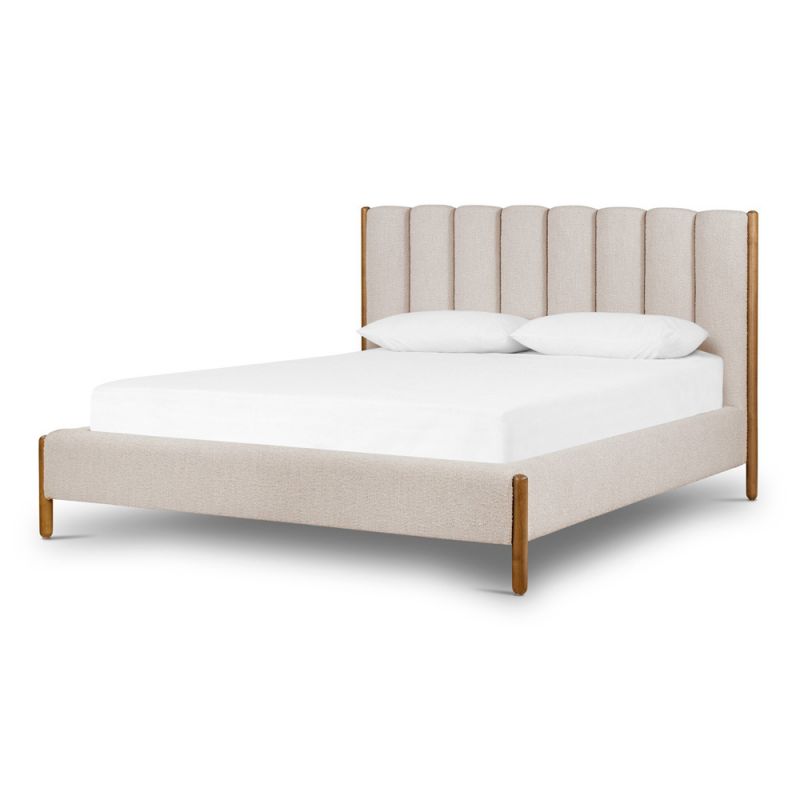 Four Hands - Emma Queen Bed - Knoll Sand - 227886-003