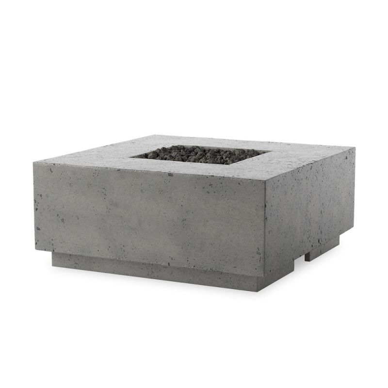 Four Hands - Falco - Donovan Outdoor Fire Table - Pewter Concrete - Natural Gas - 243858-001