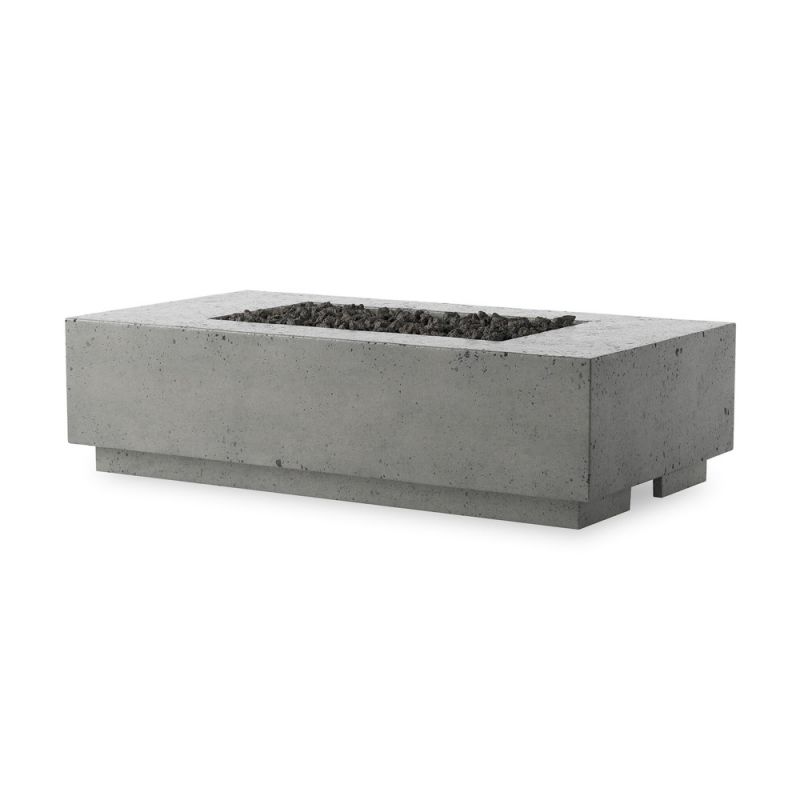 Four Hands - Falco - Kenton Outdoor Fire Table - Pewter Concrete - Propane - 243852-002