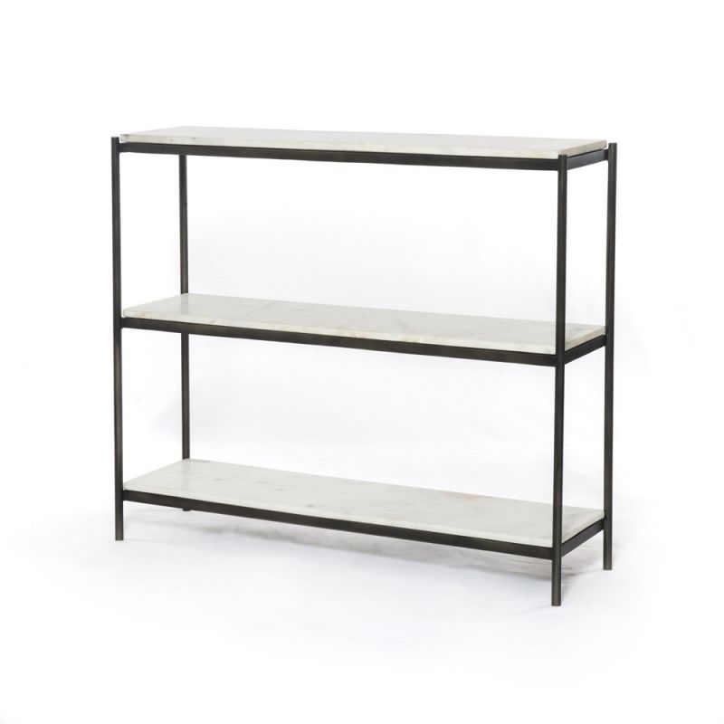 Four Hands - Felix Small Console Table - Polished White Marble - IMAR-248A