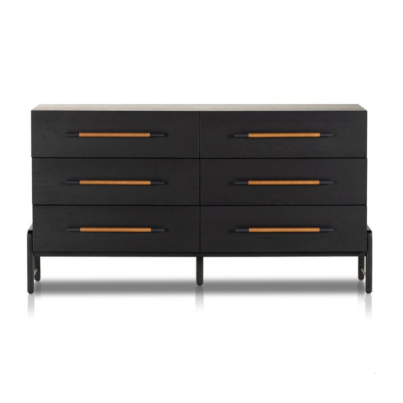Four Hands - Filmore - Rosedale 6 Drawer Dresser - Ebony Oak Veneer - 109065-003