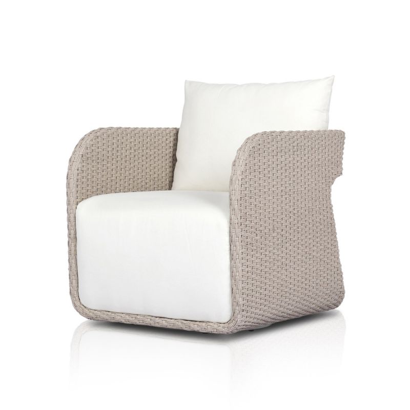 Four Hands - Garwood - Geneva Outdoor Swivel Chair - Arashi Salt - 233645-009