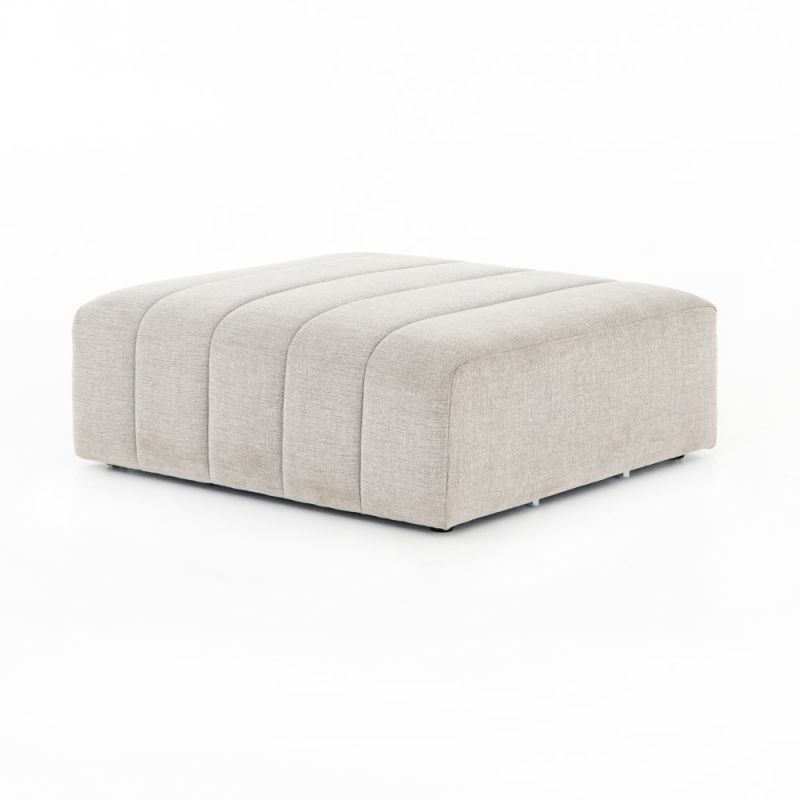 Four Hands - Langham Channelled Ottoman - CGRY-001-320-OTM