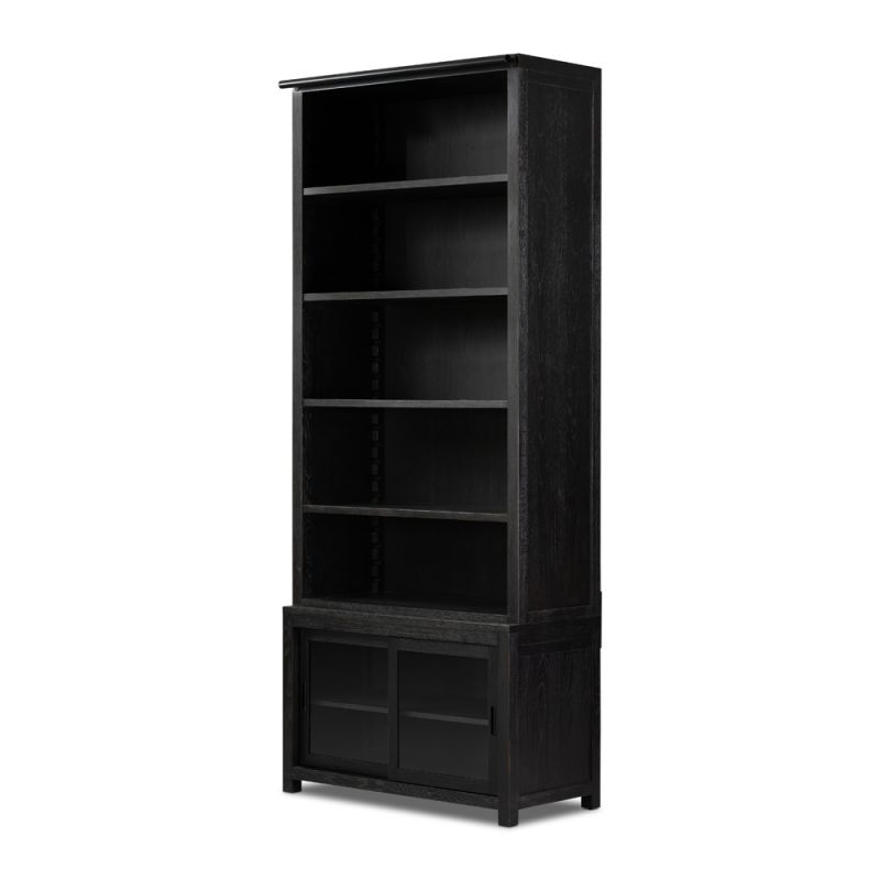 Four Hands - Haiden - Admont Bookcase-Worn Black Veneer - 241206-001