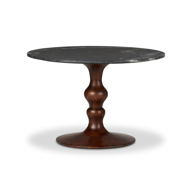 Four Hands - Harmon - Kestrel Round Dining Table - Black Marble - 235915-005