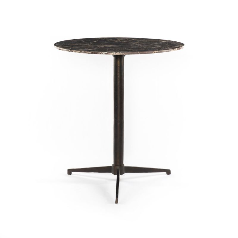 Four Hands - Helen Bar Table - Garnet Marble - Bronzed Aluminum - Counter - 106582-004 - CLOSEOUT