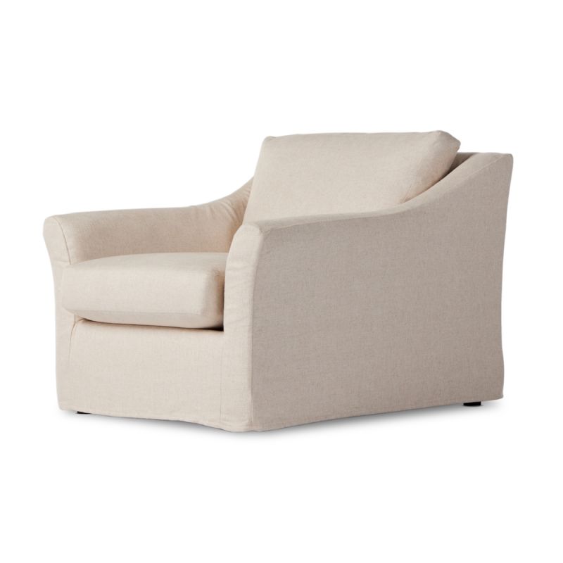 Four Hands - Helm - Delray Slipcover Chair And A Half-Otml - 237972-001