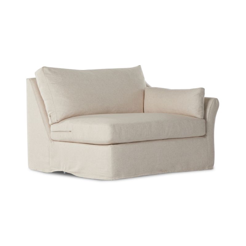 Four Hands - Helm - Delray Slipcover Raf Pc-Evere Oatmeal - 237975-001