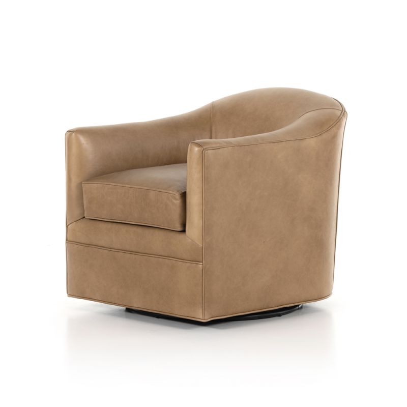 Four Hands - Highland - Quinton Swivel Chair-Ontario Taupe - 234930-002
