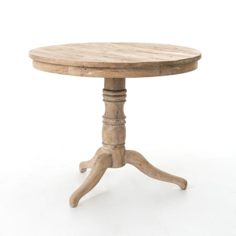 Four Hands - Round Occasional Table - Whitewash - CIMP-42-WW