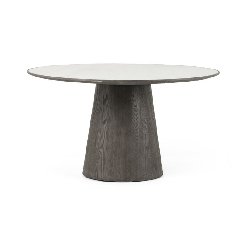 Four Hands - Hughes - Skye Round Dining Table-White Marble - 228008-001