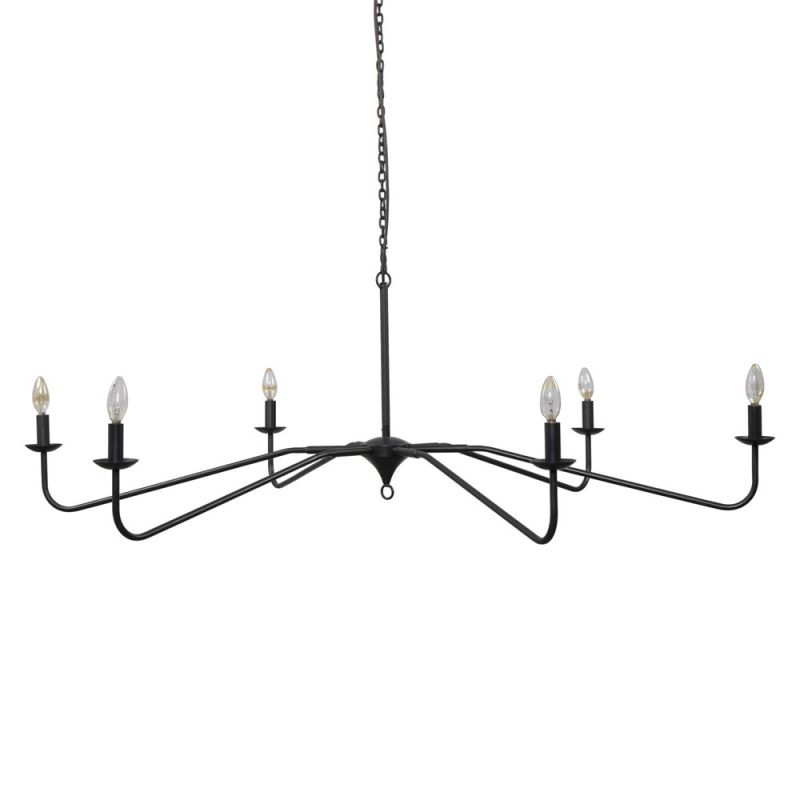 Four Hands - Hutton - Edlyn Chandelier - Antiqued Iron - 236829-001