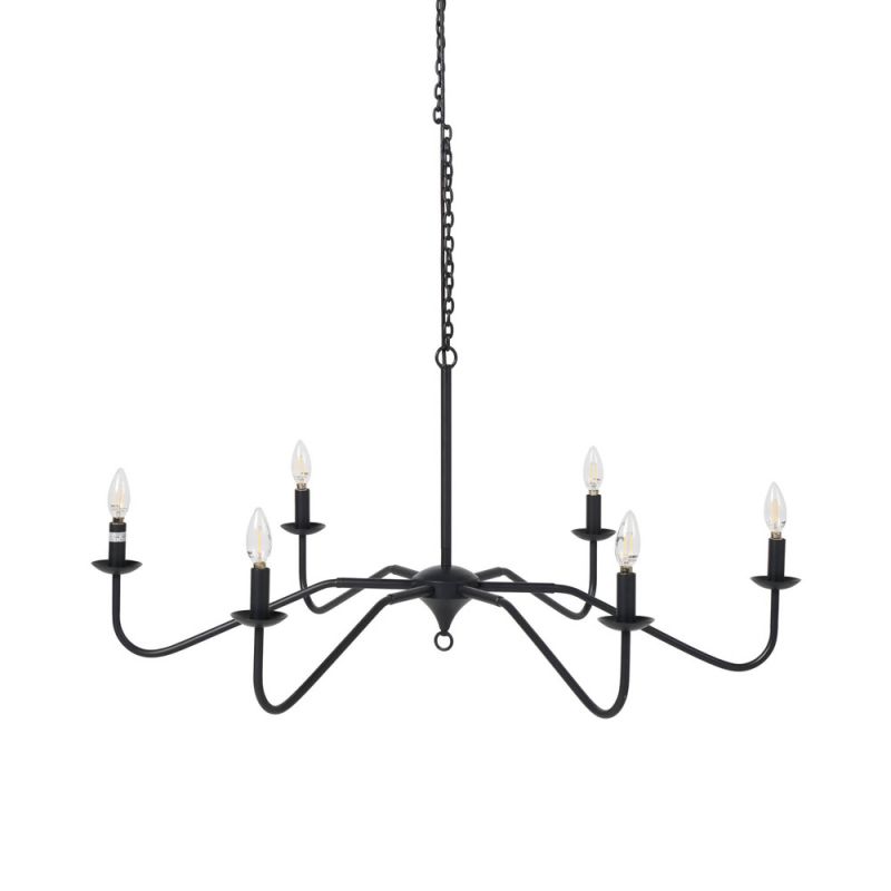 Four Hands - Hutton - Edlyn Small Chandelier - Antiqued Iron - 237407-001