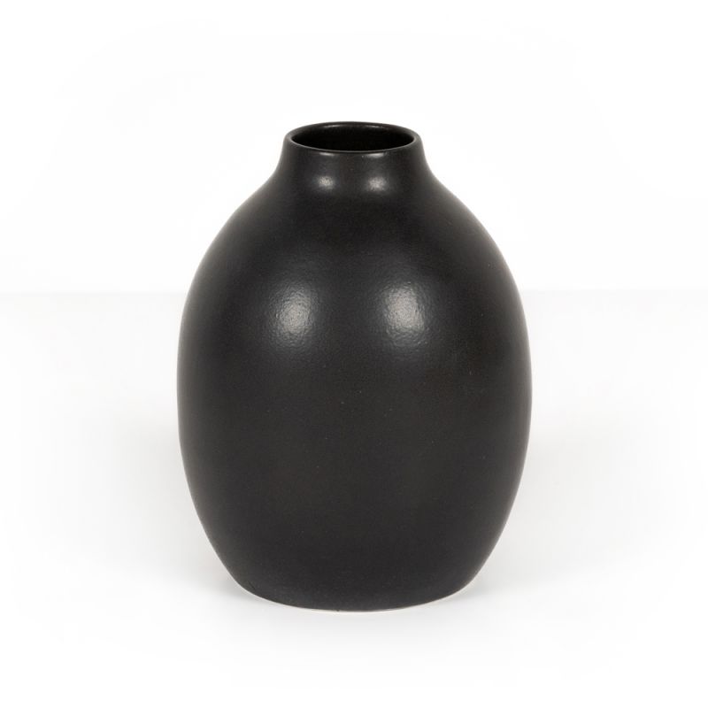 Four Hands - Ilari Vase - Matte Black Glaze - 231139-001