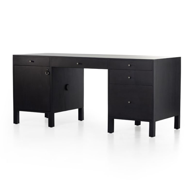 Four Hands - Isador Executive Desk - Black Wash Poplar - 239731-002