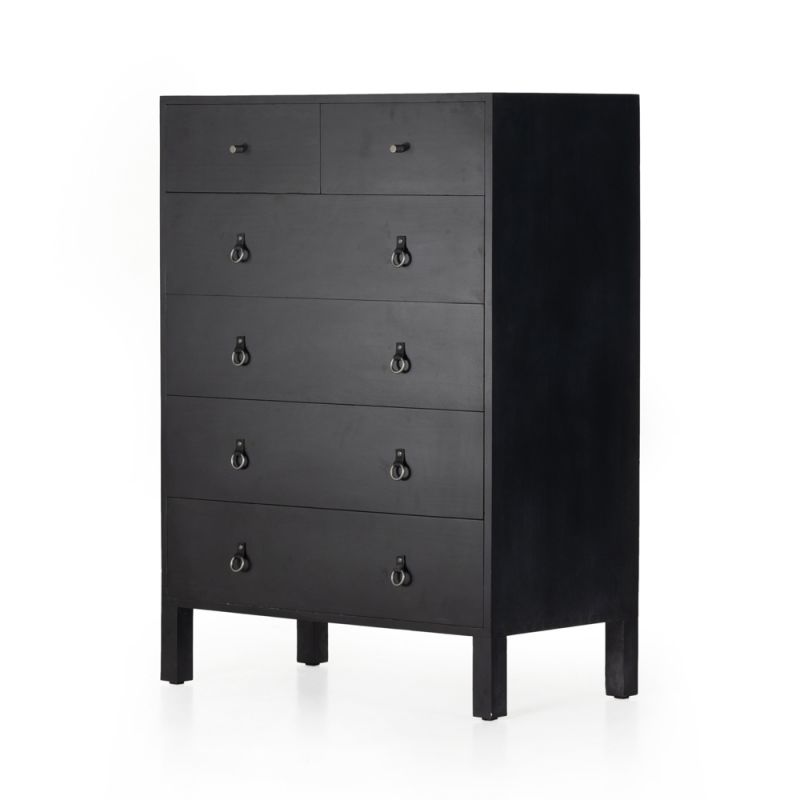 Four Hands - Isador Tall 6 Drawer Dresser - Black Wash - 226508-002