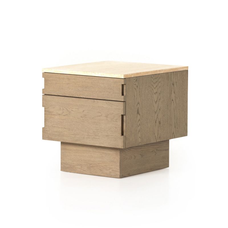 Four Hands - Jaylen Nightstand - Travertine - 225937-001