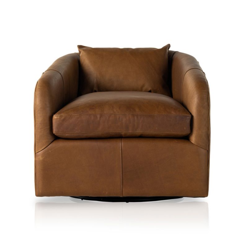 Four Hands - Kensington - Topanga Swivel Chair - Heirloom Sienna - 106008-018