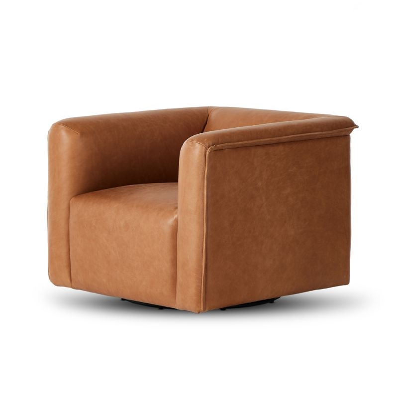 Four Hands - Kensington - Wellborn Swivel Chair-Palermo Cognac - 236762-002