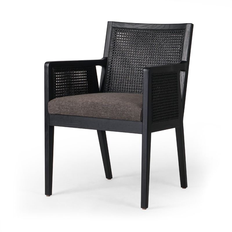 Four Hands - Keston - Antonia Dining Arm Chair-Savile Charcoal - 101019-013
