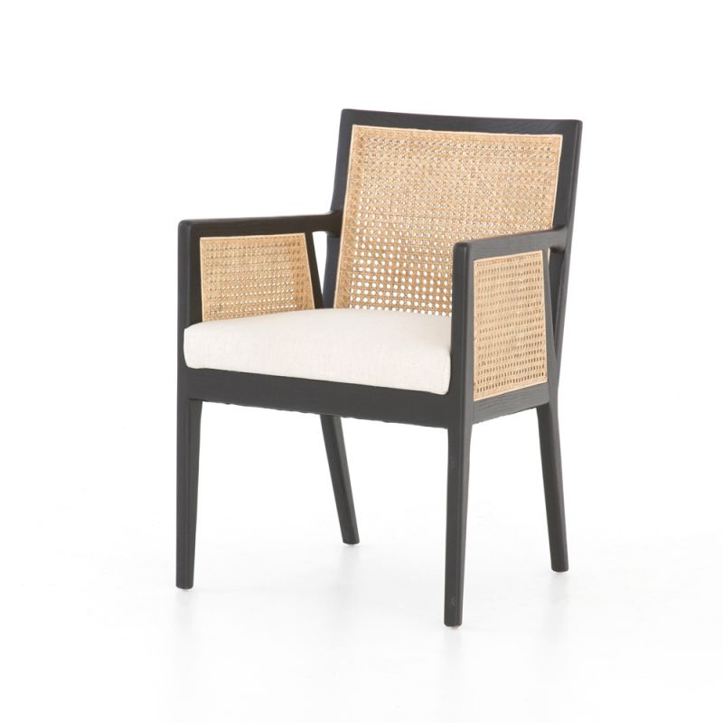 Four Hands - Keston Antonia Dining Arm Chair-Savile Flax -101019-011