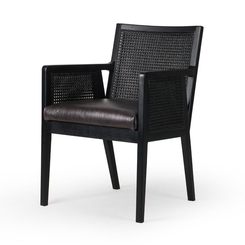 Four Hands - Keston - Antonia Dining Arm Chair-Sonoma Black - 101019-012