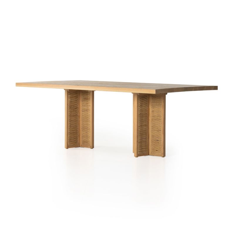 Four Hands - Levon Dining Table - Natural Woven - 226291-002