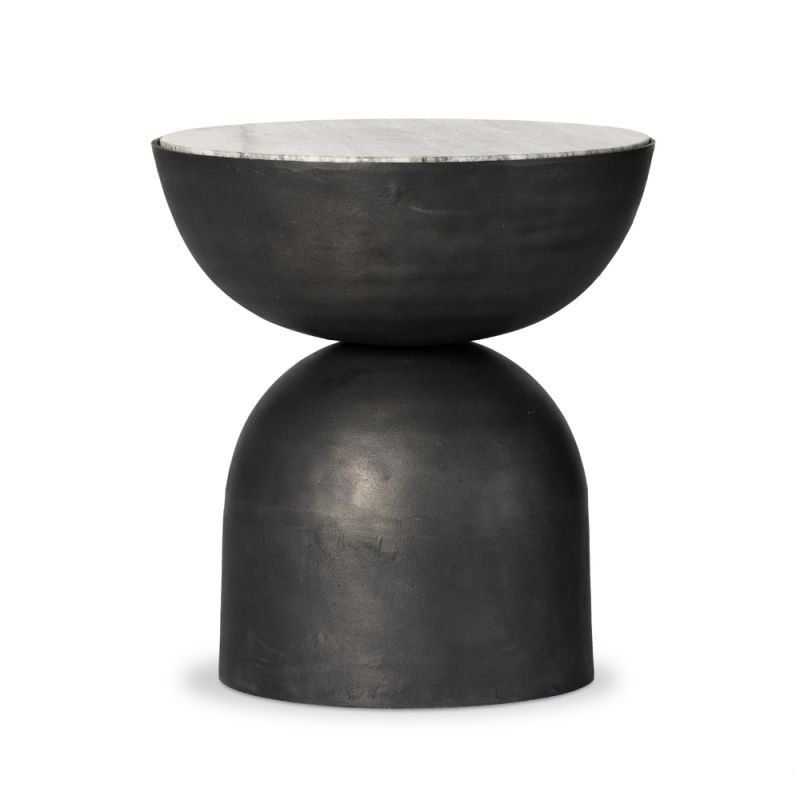 Four Hands - Marlow - Corbett End Table-River Grey Marble - 234242-002