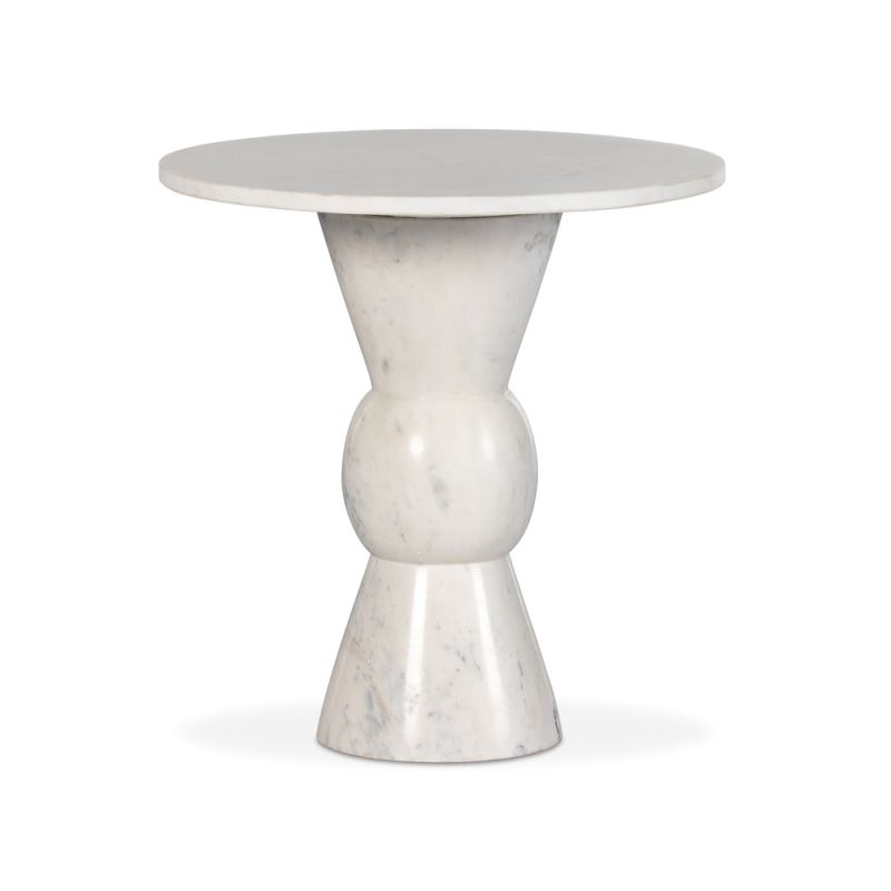 Four Hands - Marlow - Fox End Table-Polished White Marble - 237793-001