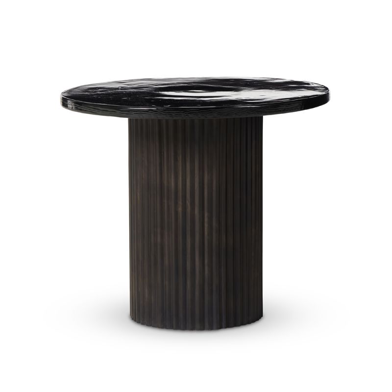 Four Hands - Marlow - Ruben End Table-Smoked Black Cast Glass - 237785-001