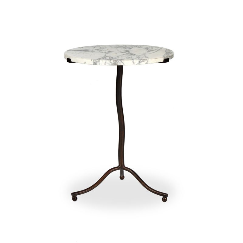 Four Hands - Marlow - Sophie End Table - Veined White Marble - 239557-001