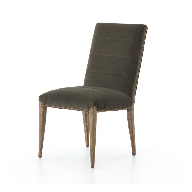 Four Hands - Nate Dining Chair - Modern Velvet Loden - 105582-008