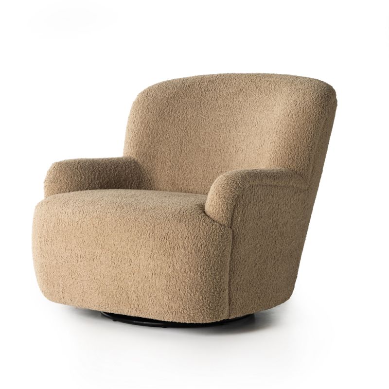 Four Hands - Norwood - Kadon Swivel Chair-Sheepskin Camel - 231717-001