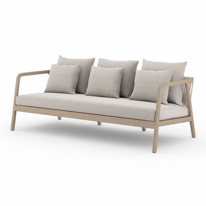 Four Hands - Numa Outdoor Sofa - Washed Brown - Venao Grey - 223328-002