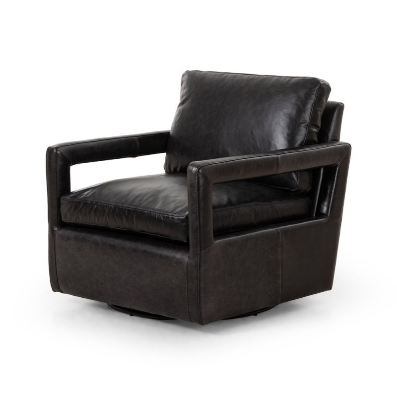 Four Hands - Olson Swivel Chair - Sonoma Black - 236092-003