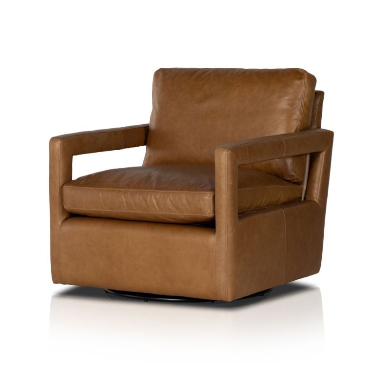 Four Hands - Olson Swivel Chair - Sonoma Butterscotch - 236092-004