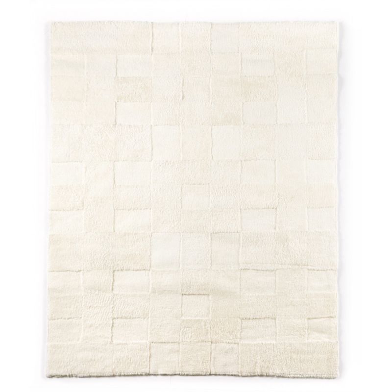 Four Hands - Patchwork Shearling Rug - Cream Shorn Sheepskin - 232263-006