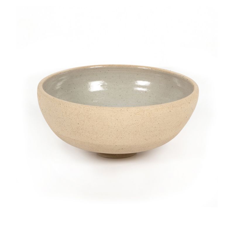 Four Hands - Pavel Pedestal Bowl - Naturl Speckled Clay - 231140-002