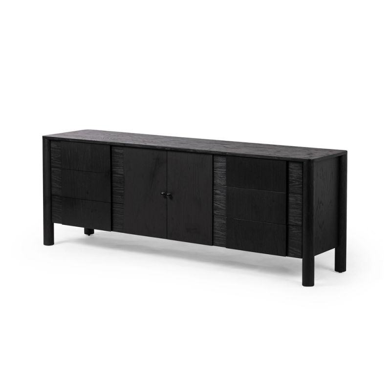 Four Hands - Pollard Media Console - Brushed Ebony Oak Veneer - 234976-001