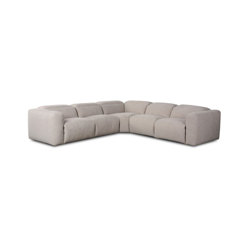 Four Hands - Radley Power Recliner 5-Piece Sectional - Laken Stone - 238971-003