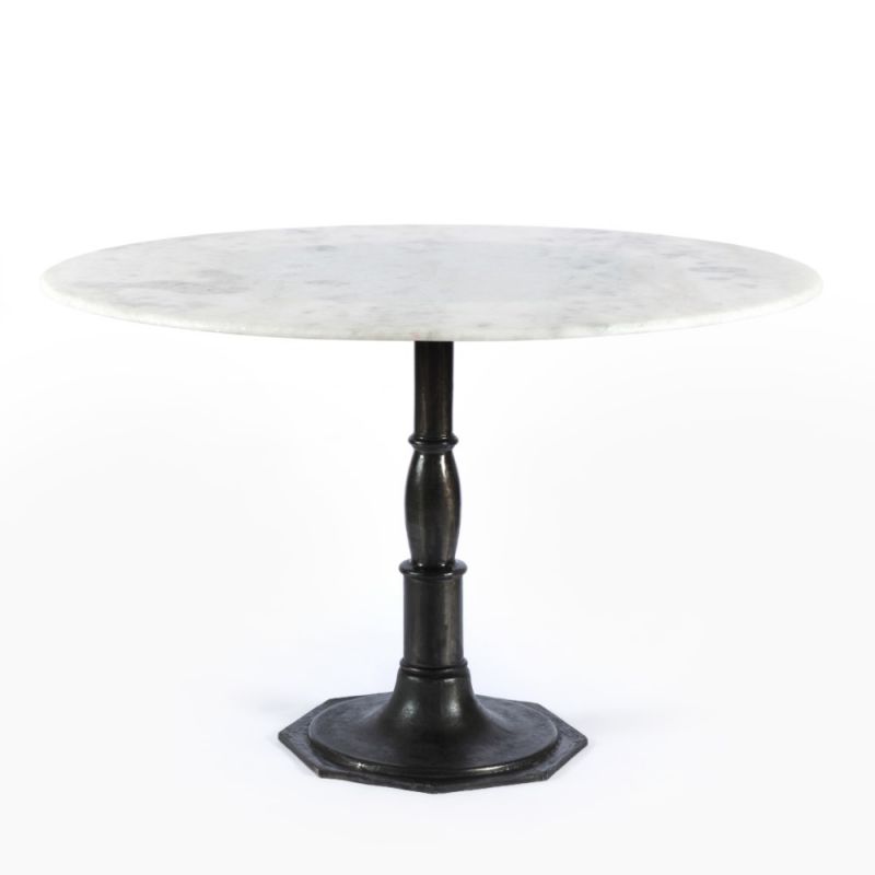 Four Hands - Lucy Round Dining Table - Marble/Carbo - IRCK-085