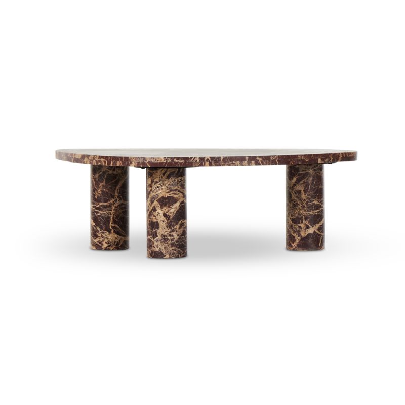 Four Hands - Rockwell - Zion Coffee Table-Big Table-Merlot - 239699-001