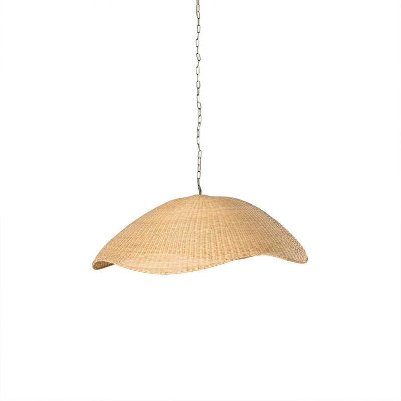 Four Hands - Ryker - Overscale Woven Rattan Pendant - Natural - 230938-001