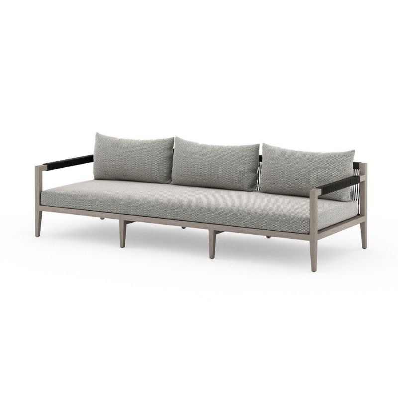 Four Hands - Sherwood Outdoor Sofa, Weathered Grey - Faye Ash - JSOL-10201K-970