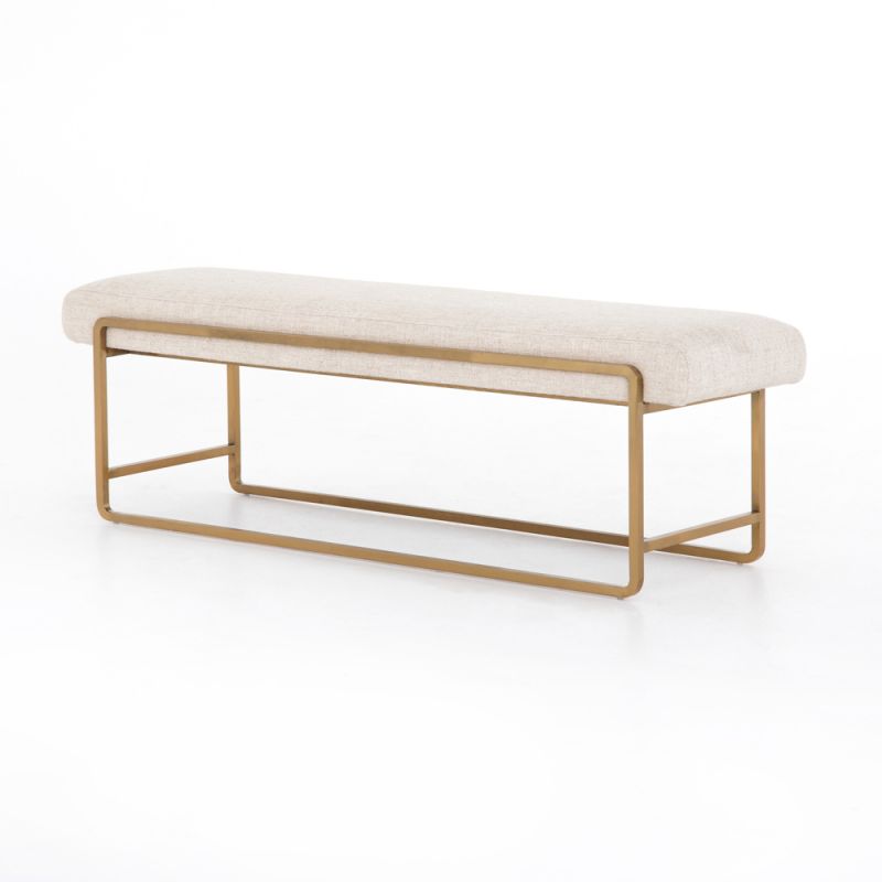 Four Hands - Sled Bench - Thames Cream - 106280-005