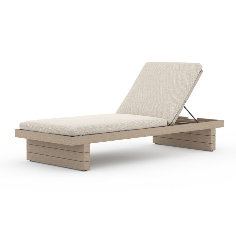 Four Hands - Solano Leroy Outdoor Chaise Lounge-Brown/Sand -223214-006