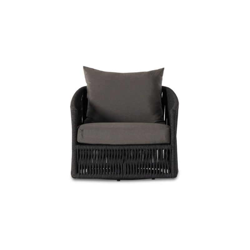 Four Hands - Solano - Porto Outdoor Swivel Chair - Venao Charcoal - 236754-001