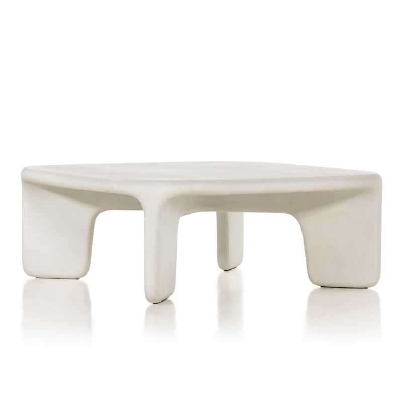 Four Hands - Thayer - Dante Coffee Table-White Concrete - 224152-001