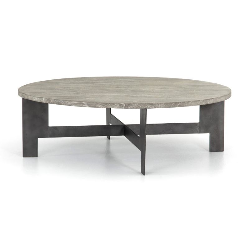 Four Hands - Round Coffee Table With Iron - ISD-0173